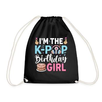 I'm The K-Pop Birthday Girl - Drawstring Bag - black - Front