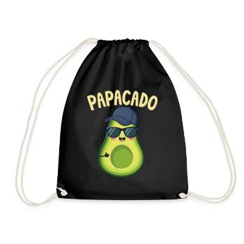 Werdender Papa & Vater, Papacado, Schwangerschaft - Turnbeutel - Schwarz - Vorne