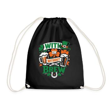 Avec ou sans Brew | La Saint-Patrick - Sac de sport léger - noir - Devant