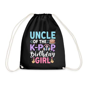 Oncle de la fille d’anniversaire K-Pop - Sac de sport léger - noir - Devant