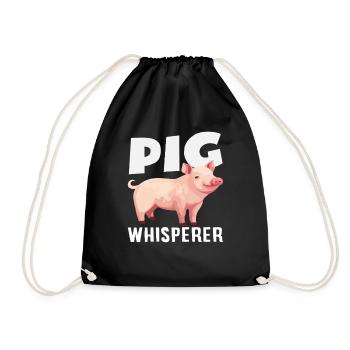 Chuchoteur de cochons Fermier drôle Fermier - Sac de sport léger - noir - Devant
