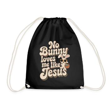 Kein Hase liebt mich wie Jesus - Turnbeutel - Schwarz - Vorne