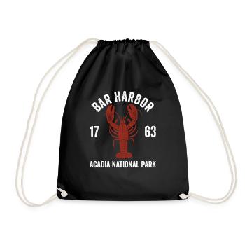 Bar Harbor, Acadia-Nationalpark – Besuchen Sie Aca - Turnbeutel - Schwarz - Vorne