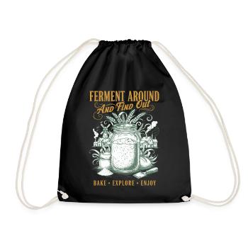 Fermentation au levain autour et découvrez la cuisson du pain - Sac de sport léger - noir - Devant