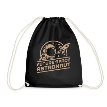 Future Space Astronaut Retro Space Adventure - Drawstring Bag - black - Front