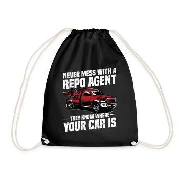  Repo Agent Police Friends Car Recovery - Drawstring Bag - black - Front