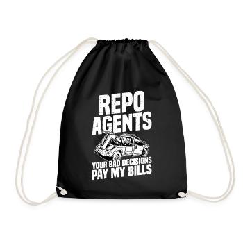 Agent de saisie Recouvrement de voiture Récupération d’actifs - Sac de sport léger - noir - Devant
