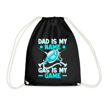 Anesthesiologist Dad Is My Name Anesthesia - Drawstring Bag - black - Front