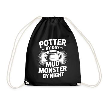 Poterie des artistes de la poterie monstre de nuit - Sac de sport léger - noir - Devant
