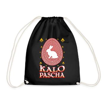 Kalo Pascha Frohes Ostern Griechisches Ostern - Turnbeutel - Schwarz - Vorne