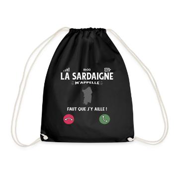 La Sardaigne M’Appelle Faut Que J’Y Aille Humour - Sac de sport léger - noir - Devant