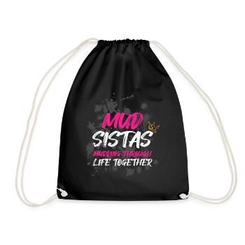 Mud sistas Schlammlauf Mud Run Muddy Race - Drawstring Bag - black - Front