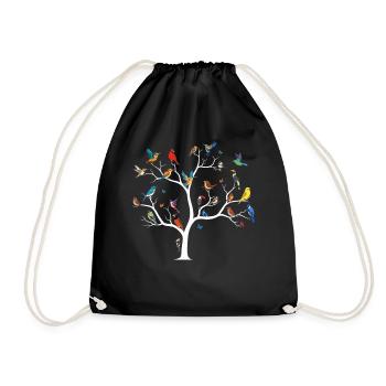 Bird Watching Birding Bird Watcher Bird Nerd - Drawstring Bag - black - Front
