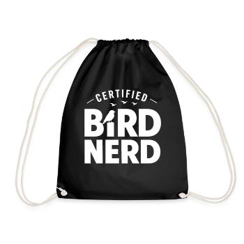 Bird Watching Birding Bird Watcher Bird Nerd - Drawstring Bag - black - Front