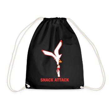 Snack Attack Möwe Eis - Drawstring Bag - black - Front