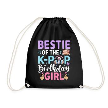 Bestie Of The K-Pop Birthday Girl - Drawstring Bag - black - Front