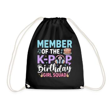 Membre de l’équipe des filles d’anniversaire K-Pop - Sac de sport léger - noir - Devant