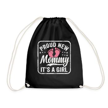 Future maman et mère enceinte, fille biologique - Sac de sport léger - noir - Devant
