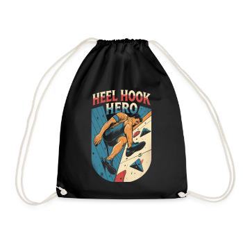 Escalade en salle, escalade en salle, Heel Hook Hero - Sac de sport léger - noir - Devant