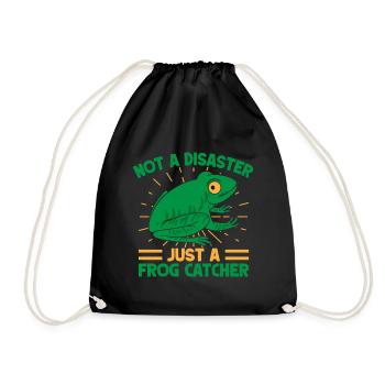 Frog Catcher Not A Disaster Frog - Turnbeutel - Schwarz - Vorne