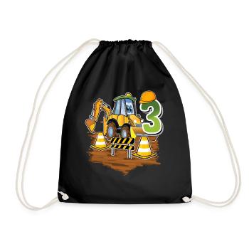 3e anniversaire des excavatrices - Sac de sport léger - noir - Devant