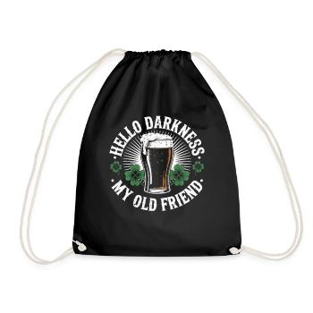 Bonjour Darkness, mon vieil ami boit de la bière Stout - Sac de sport léger - noir - Devant