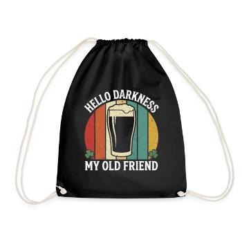 Bonjour Darkness, mon vieil ami boit de la bière Stout - Sac de sport léger - noir - Devant