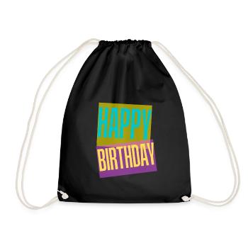 Bon anniversaire - Sac de sport léger - noir - Devant