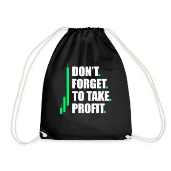 Profitez Marché boursier Trader en bourse - Sac de sport léger - noir - Devant