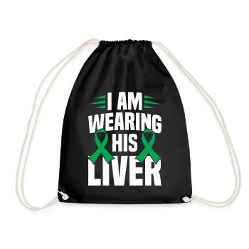  Liver Donor Transplant Recovery Organ Donor Liver - Drawstring Bag - black - Front