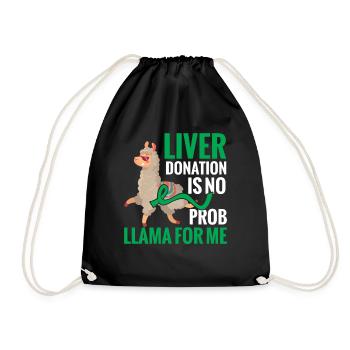  Liver Donor Organ Donation Awareness Liver - Drawstring Bag - black - Front