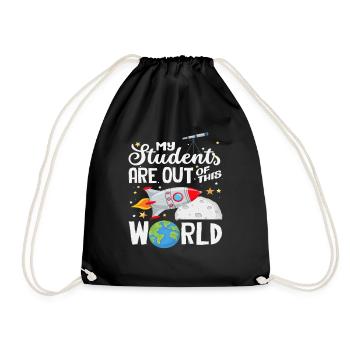 My students are out of this world - Drawstring Bag - black - Front