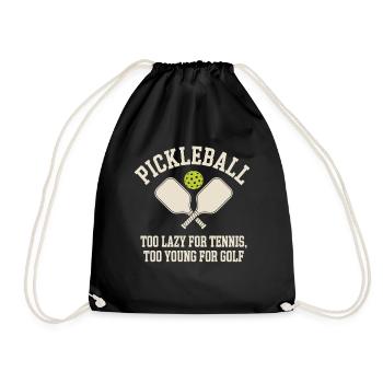 Joueur de pickleball trop paresseux pour le tennis pickleball - Sac de sport léger - noir - Devant