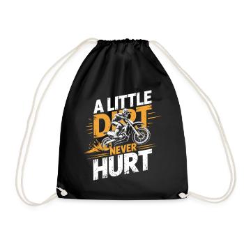 A Little Dirt Never Hurt – Motocross Dirtbike - Turnbeutel - Schwarz - Vorne