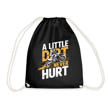 A Little Dirt Never Hurt – Motocross Dirtbike - Turnbeutel - Schwarz - Vorne