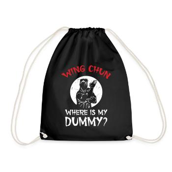  Wing Chun Teacher Training Lesson Martial Arts - Drawstring Bag - black - Front