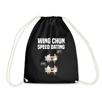  Wing Chun Teacher School Instructor Lesson Kung - Drawstring Bag - black - Front