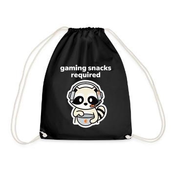 Snacks de jeu nécessitant un joueur de ratons laveurs - Sac de sport léger - noir - Devant