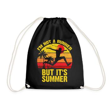 Not a Runner, But It's Summer - Drawstring Bag - black - Front