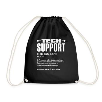 Définition du support technique drôle Magicien IT - Sac de sport léger - noir - Devant