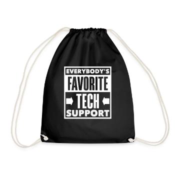 Jedermanns Lieblings Tech Support IT Admin - Turnbeutel - Schwarz - Vorne