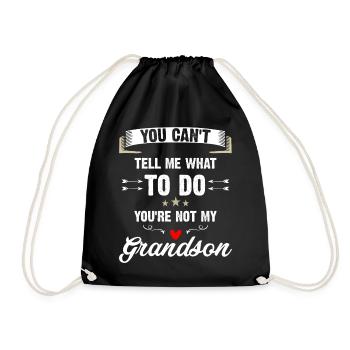 Not Your Grandson Tee - Drawstring Bag - black - Front