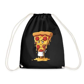 Cool Pizza Apron - Drawstring Bag - black - Front