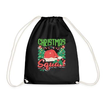Christmas Squad Familie Gruppe Weihnachten Outfit - Turnbeutel - Schwarz - Vorne