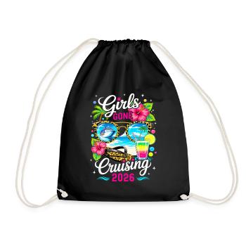 Girls Gone Cruising 2026 Tropical Vacation - Turnbeutel - Schwarz - Vorne