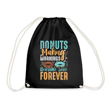 Restauration rapide en donuts - Sac de sport léger - noir - Devant