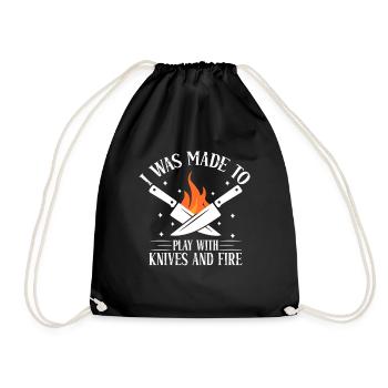 Funny Chef Head Chef Baker Chef Uniform Kitchen Me - Drawstring Bag - black - Front