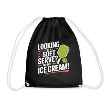Pickleball Spieler Looking For Soft Serve Dinking - Turnbeutel - Schwarz - Vorne