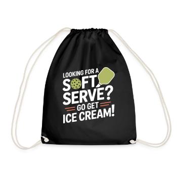 Pickleball Spieler Looking For Soft Serve Dinking - Turnbeutel - Schwarz - Vorne