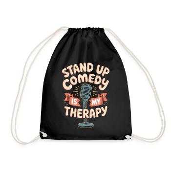 Le stand-up est ma thérapie - Sac de sport léger - noir - Devant